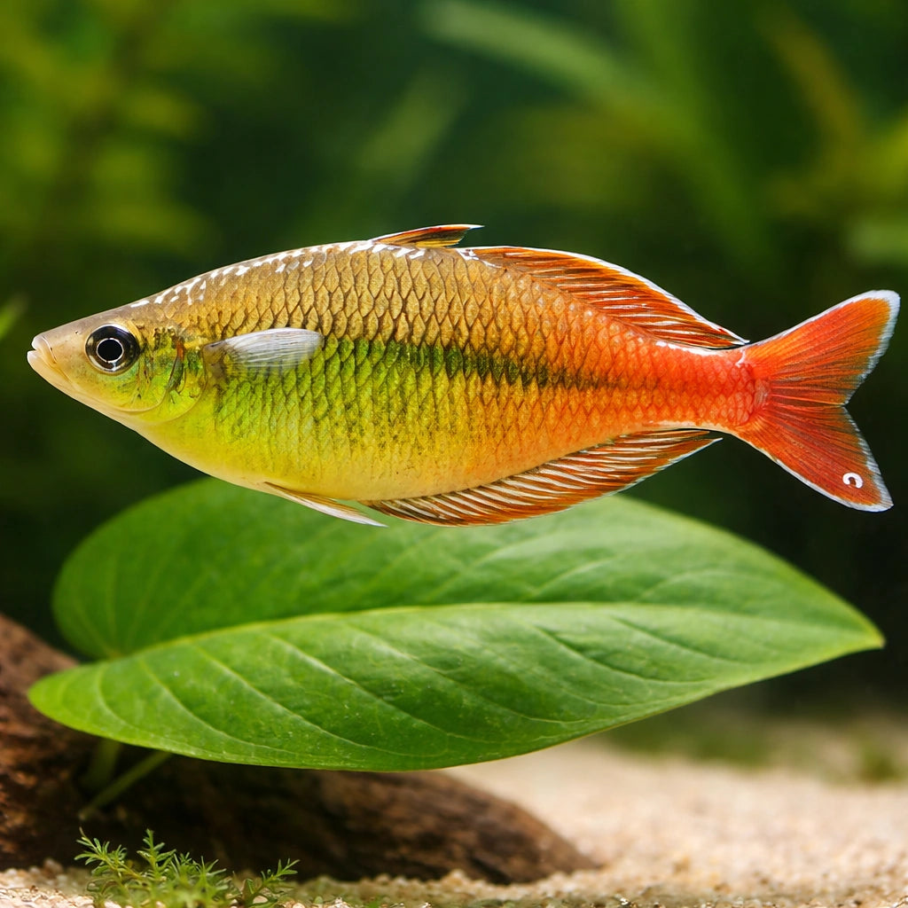 Bleher's Rainbowfish — tropical fish for sale UK — AI scale plant view