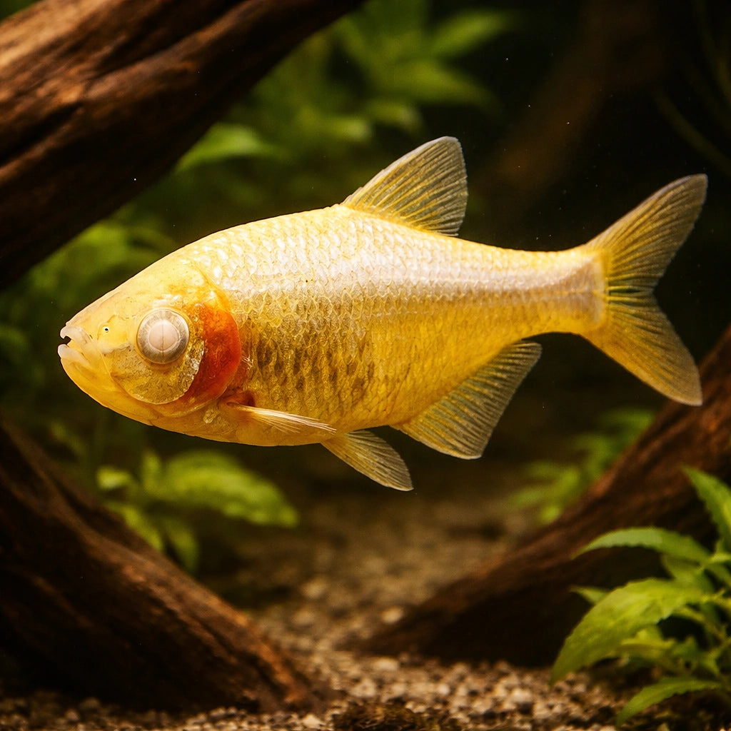 Blind Cave Tetra — tropical fish for sale UK — AI hero driftwood view