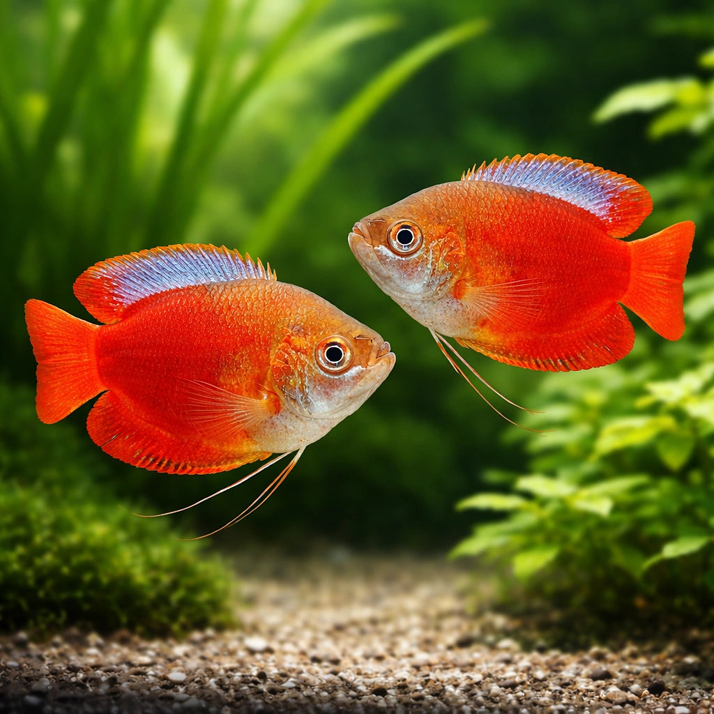 Blood Red — Labyrinth Fish &amp; Gouramis for sale UK — AI pair planted view