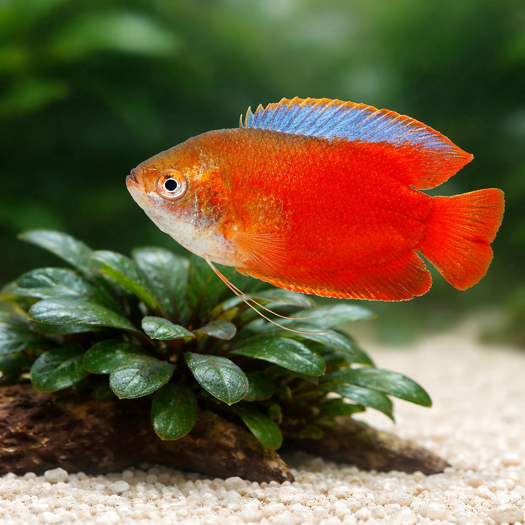 Blood Red — Labyrinth Fish &amp; Gouramis for sale UK — AI scale plant view