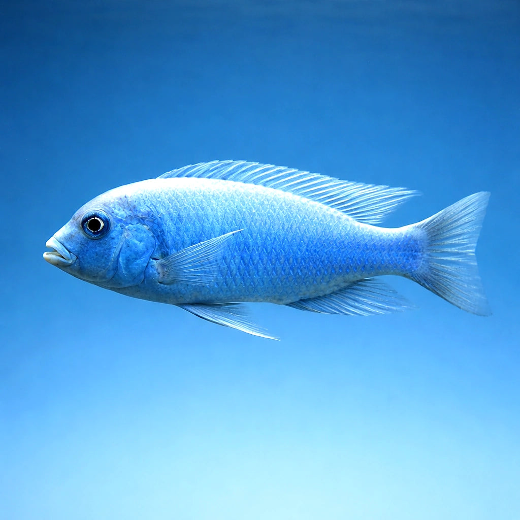 Blue Dolphin Cichlid — Lake Malawi Cichlids for sale UK — AI side clean view