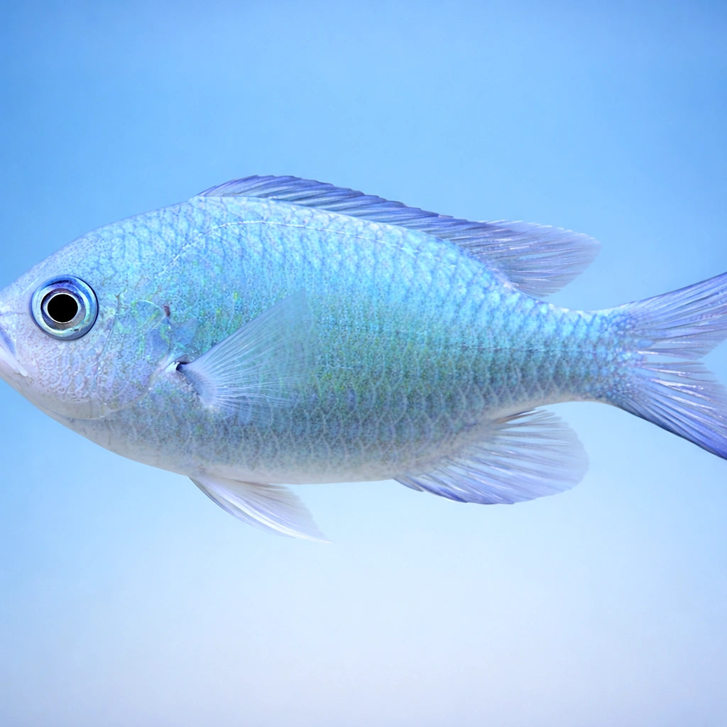 Blue Green Damsel 2. — tropical fish for sale UK — AI side clean view