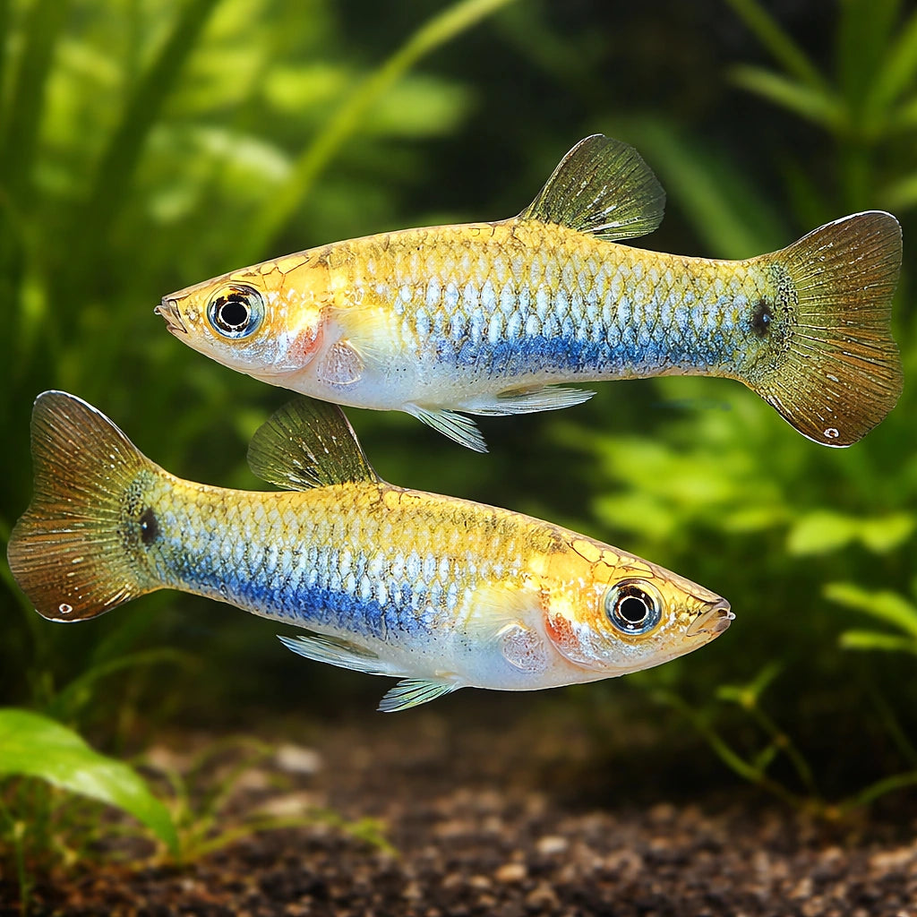 Blue Limia — tropical fish for sale UK — AI pair planted view