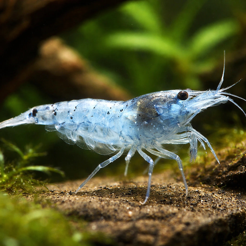 Blue Pearl — Shrimp for sale UK — AI hero driftwood view