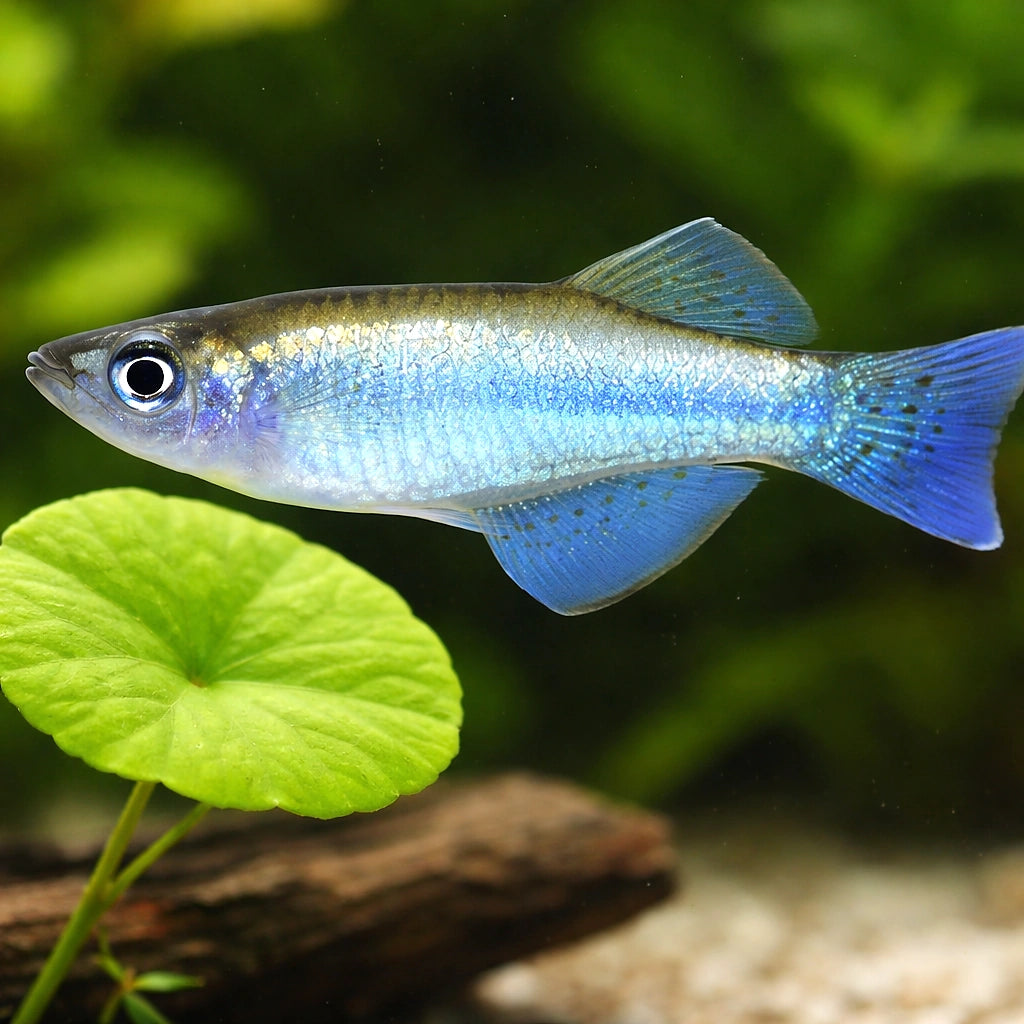 Bluegreen Lampeye, Green La — tropical fish for sale UK — AI scale plant view