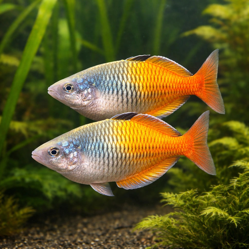 Boeseman'S Rainbowfish — Rainbowfish for sale UK — AI pair planted view