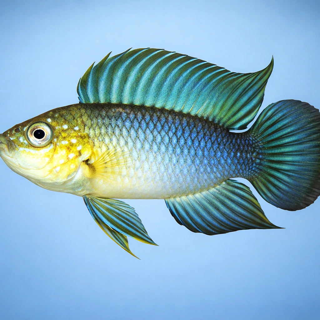 Borelli Dwarf Cichlid yellow head — tropical fish for sale UK — AI side clean view