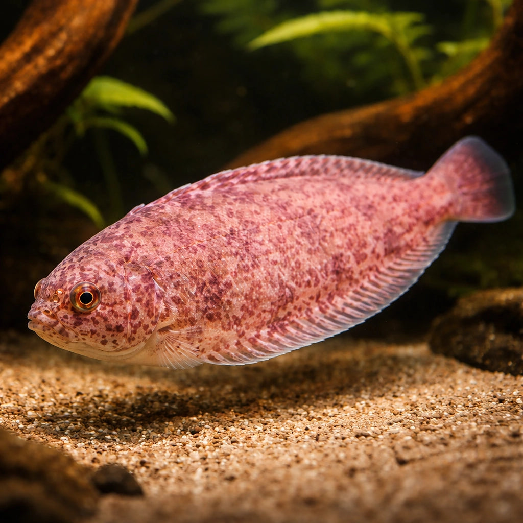 Brachirus selheimi 5 - — tropical fish for sale UK — AI hero driftwood view