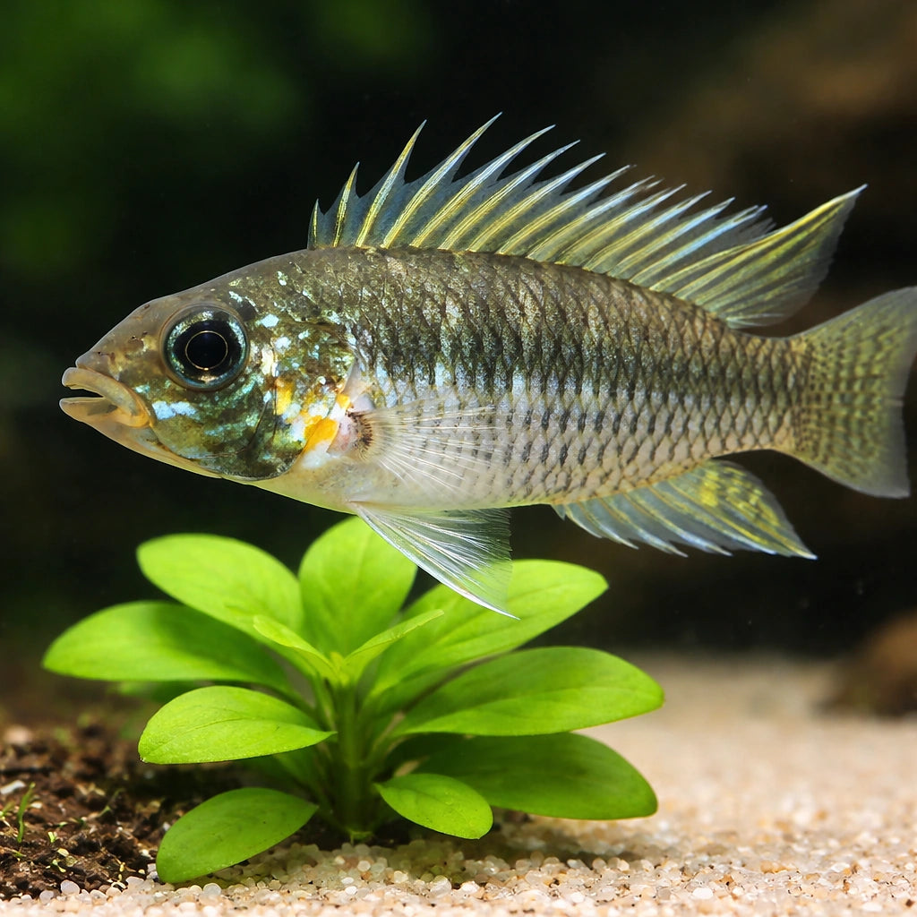 Breitbinden Dwarf Cichlid — tropical fish for sale UK — AI scale plant view