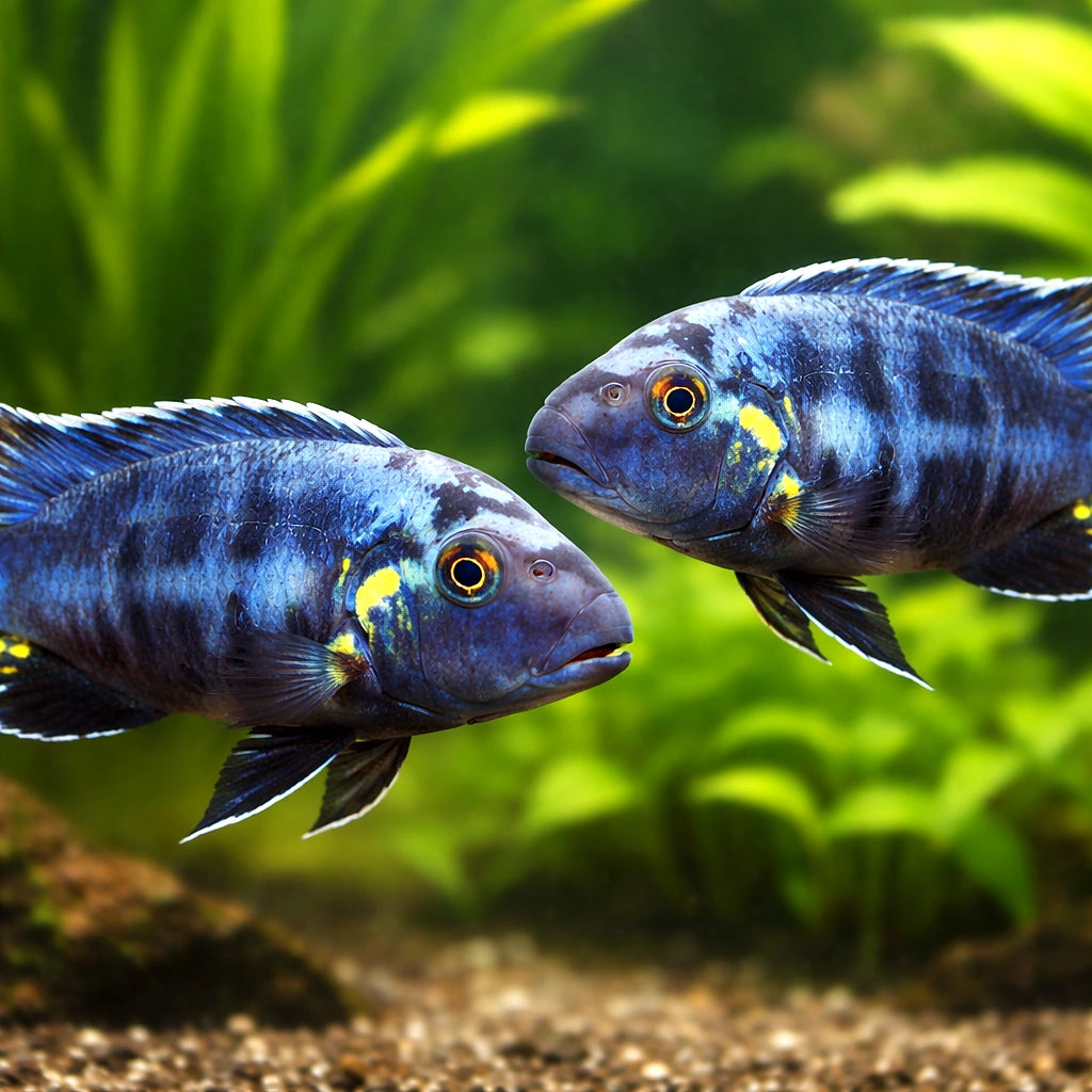 Brevis Mbuna — tropical fish for sale UK — AI pair planted view