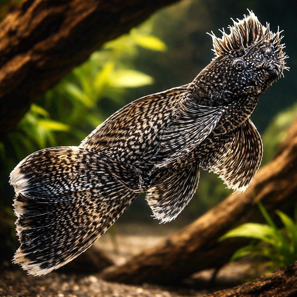 Bristlenose Pleco — Catfish cory pleco for sale UK — AI hero driftwood view