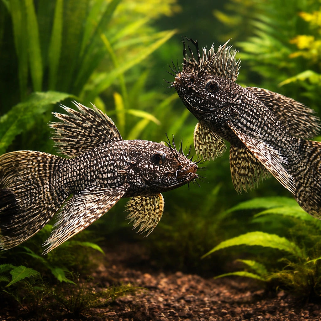 Bristlenose Pleco — Catfish cory pleco for sale UK — AI pair planted view