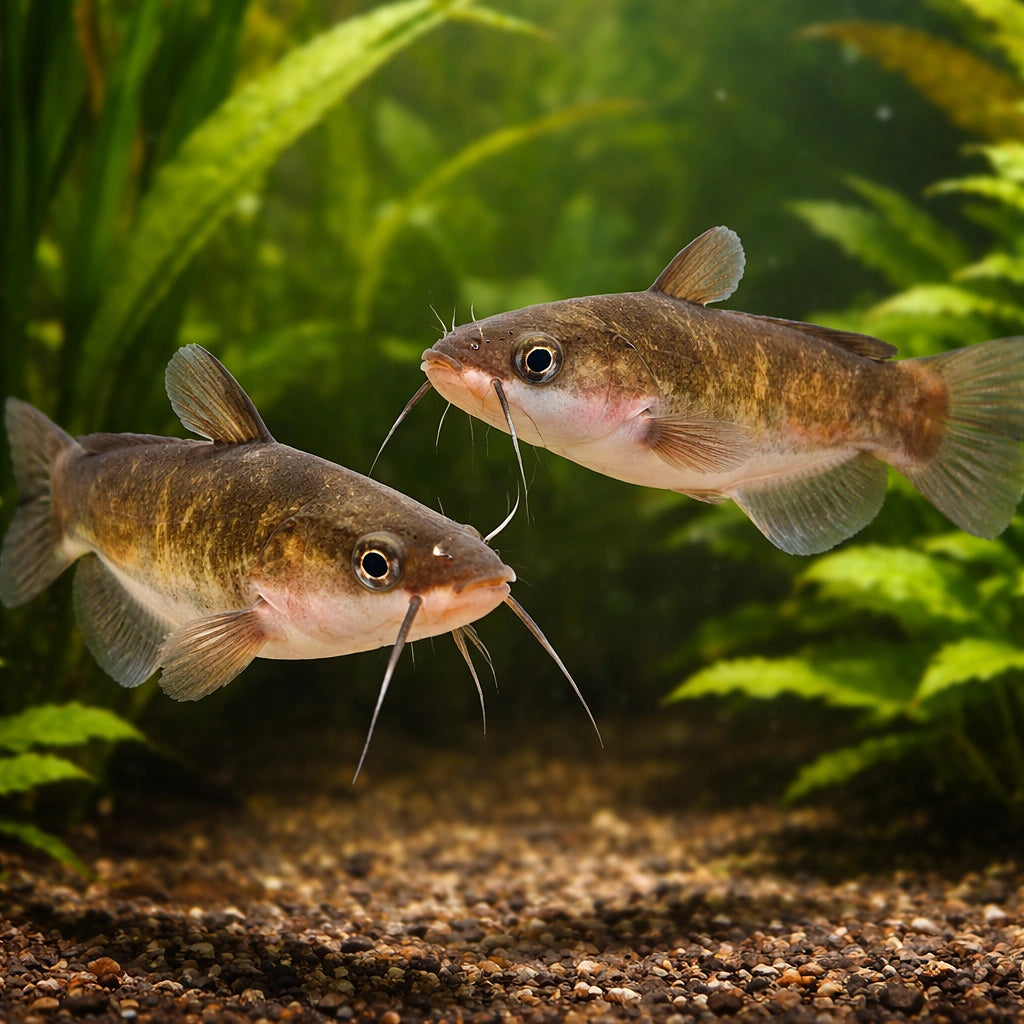 Brown Bullhead — tropical fish for sale UK — AI pair planted view