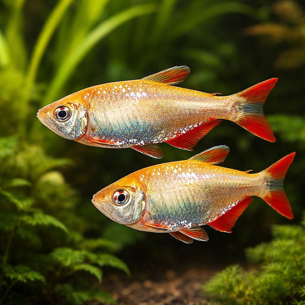 Buenos Aires Tetra Gold — tropical fish for sale UK — AI pair planted view