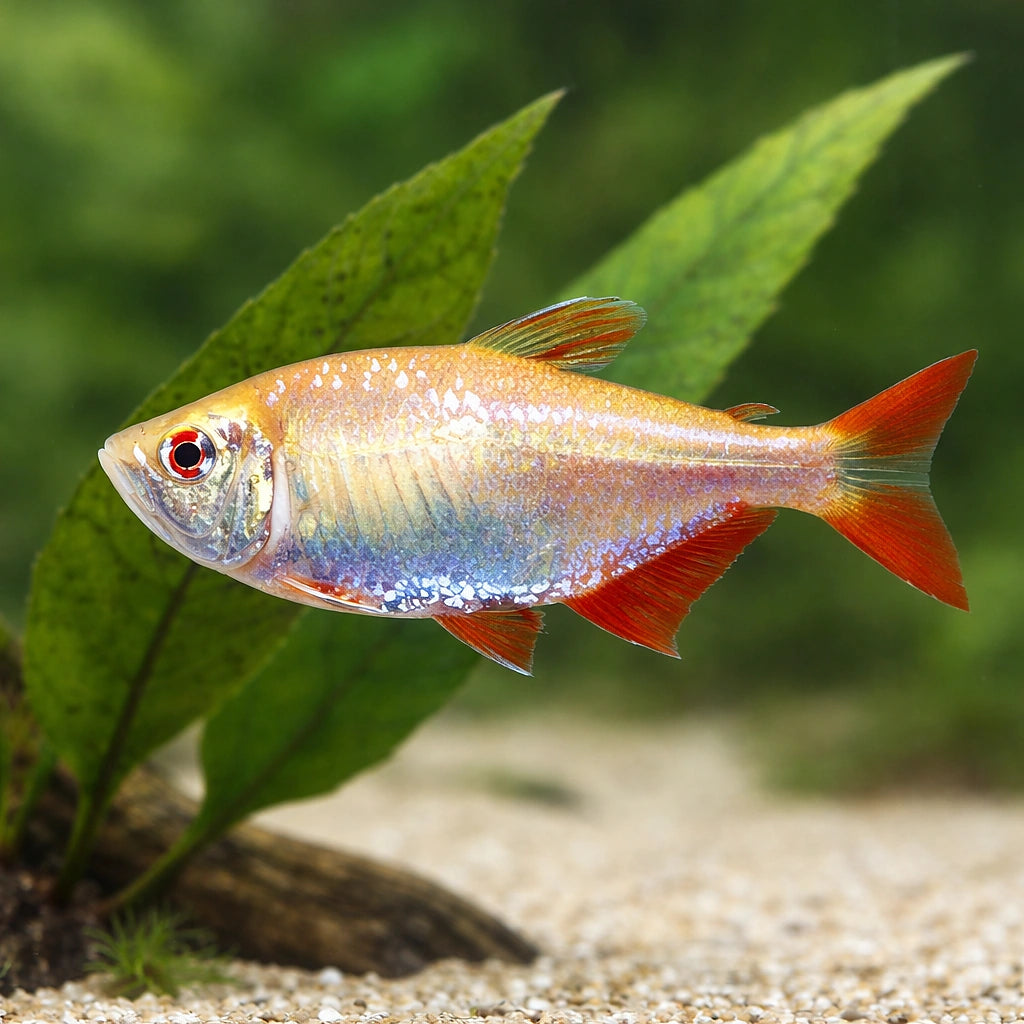 Buenos Aires Tetra Gold — tropical fish for sale UK — AI scale plant view