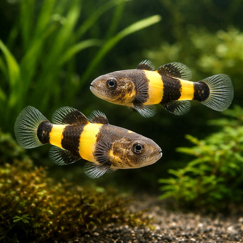 Bumblebee Goby — Mudskipper and Goby for sale UK — AI pair planted view