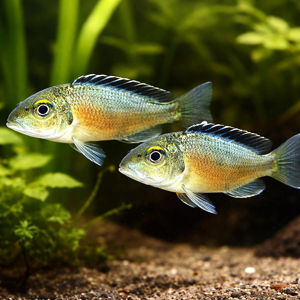 Callochromis macrops 5,5 - — tropical fish for sale UK — AI pair planted view