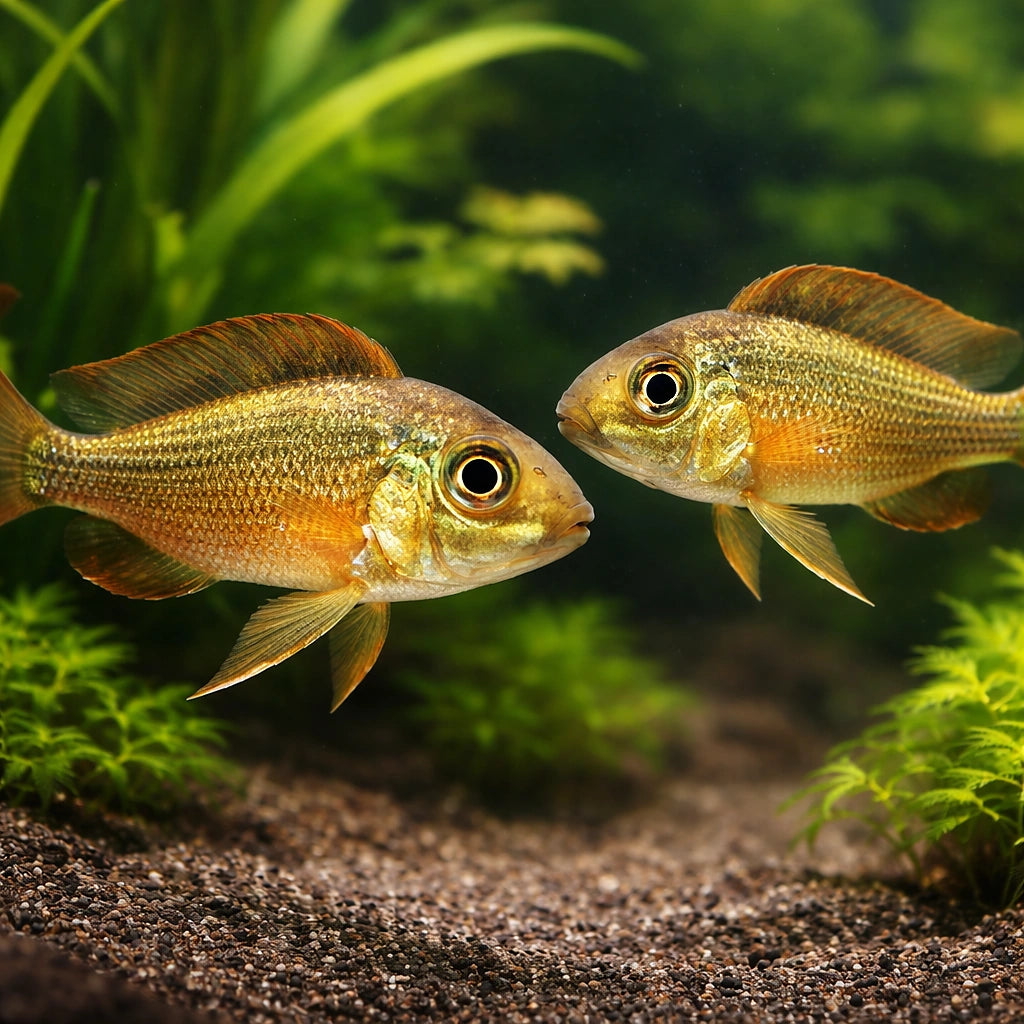 Callochromis melanostigma XL — tropical fish for sale UK — AI pair planted view