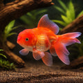 Carassius auratus l.f. mixed — tropical fish for sale UK — AI hero driftwood view