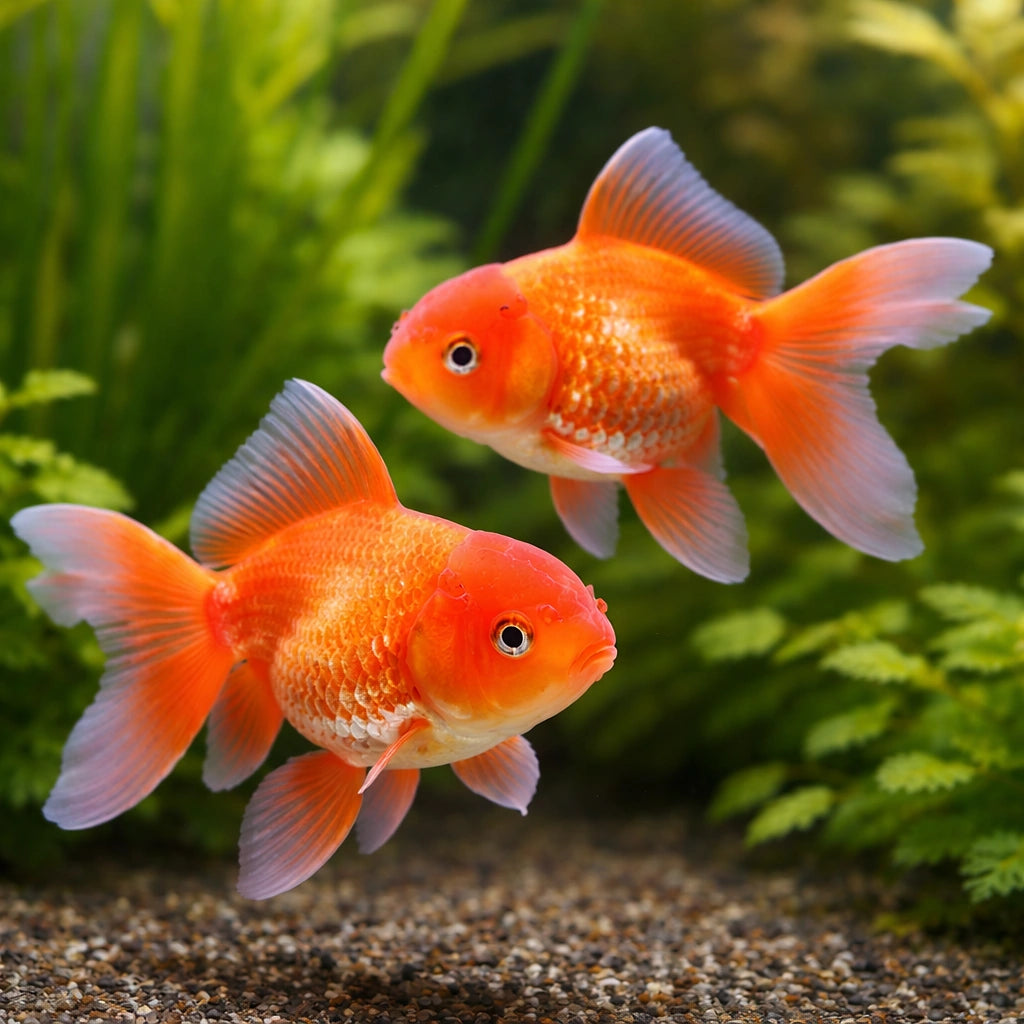 Carassius auratus l.f. mixed — tropical fish for sale UK — AI pair planted view