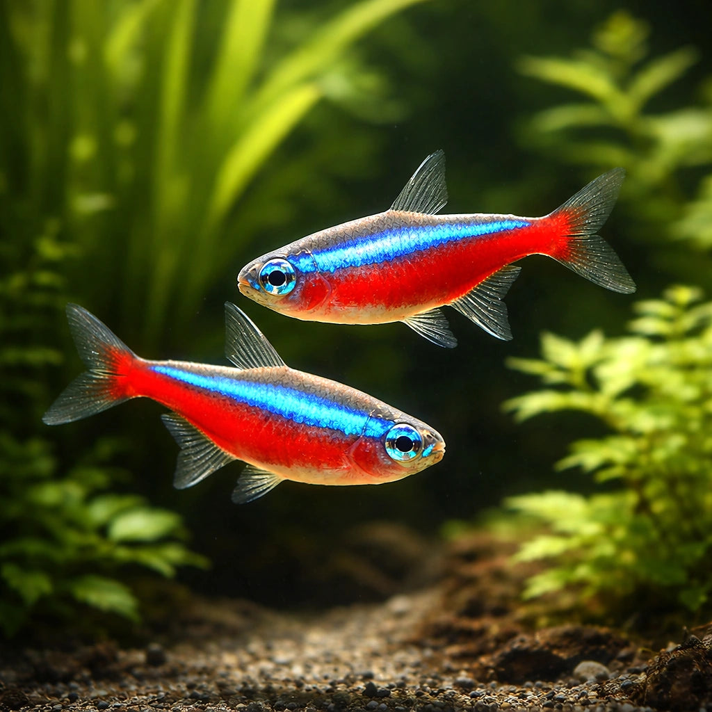 Cardinal Tetras — South American Tetra for sale UK — AI pair planted view
