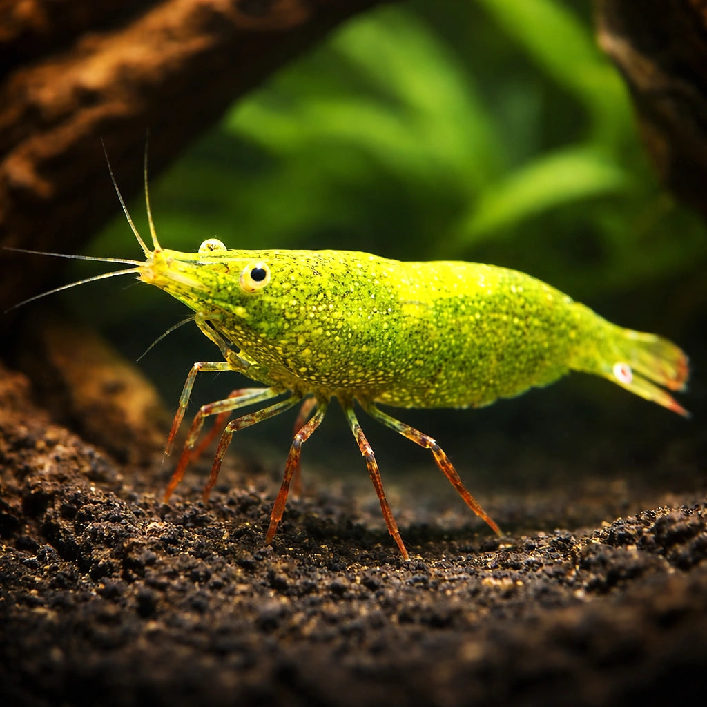 Caridina babaulti green 1 - 1, — tropical fish for sale UK — AI hero driftwood view