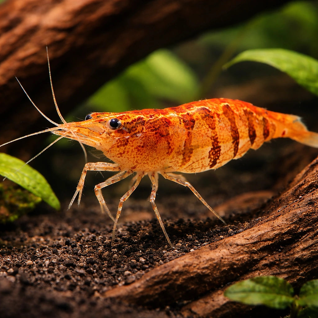 Caridina babaulti stripes 1 - 1, — tropical fish for sale UK — AI hero driftwood view