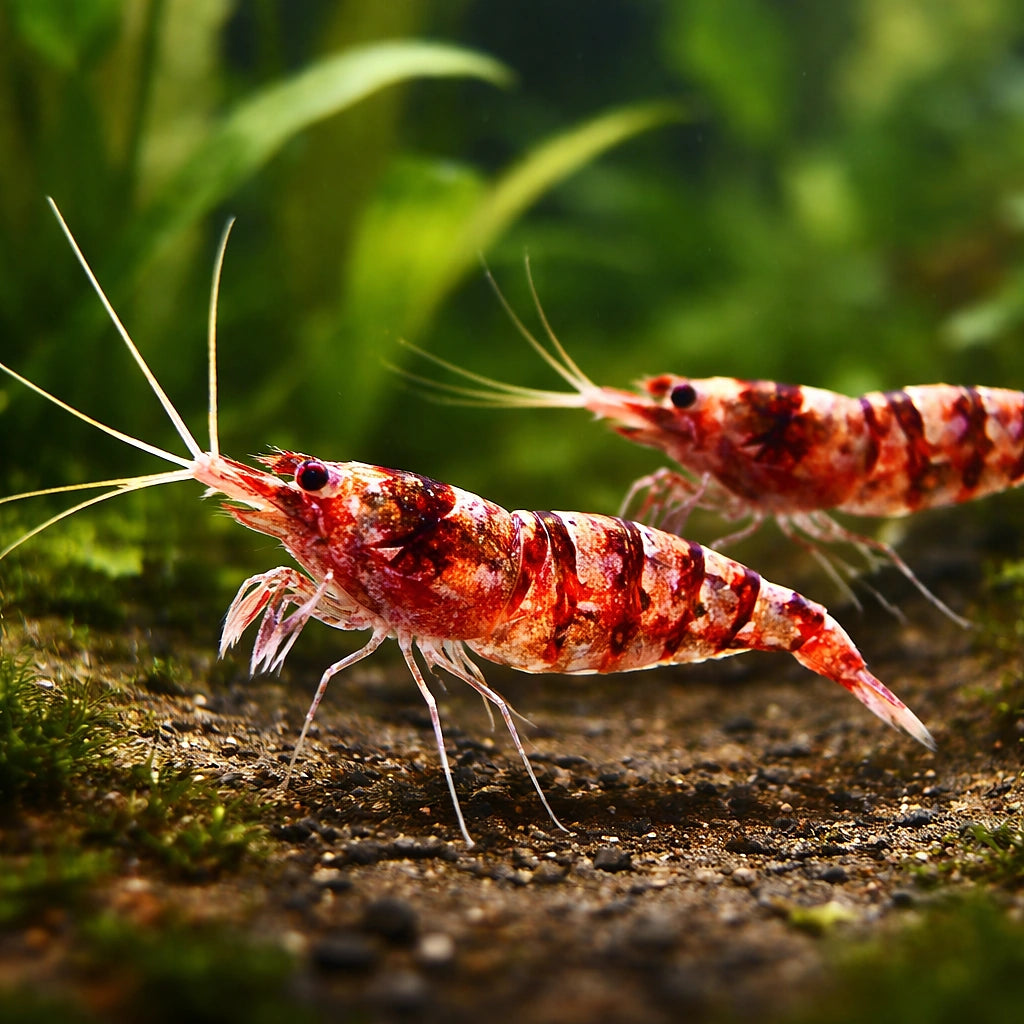 Caridina sp. purple zebra 1 - — tropical fish for sale UK — AI pair planted view