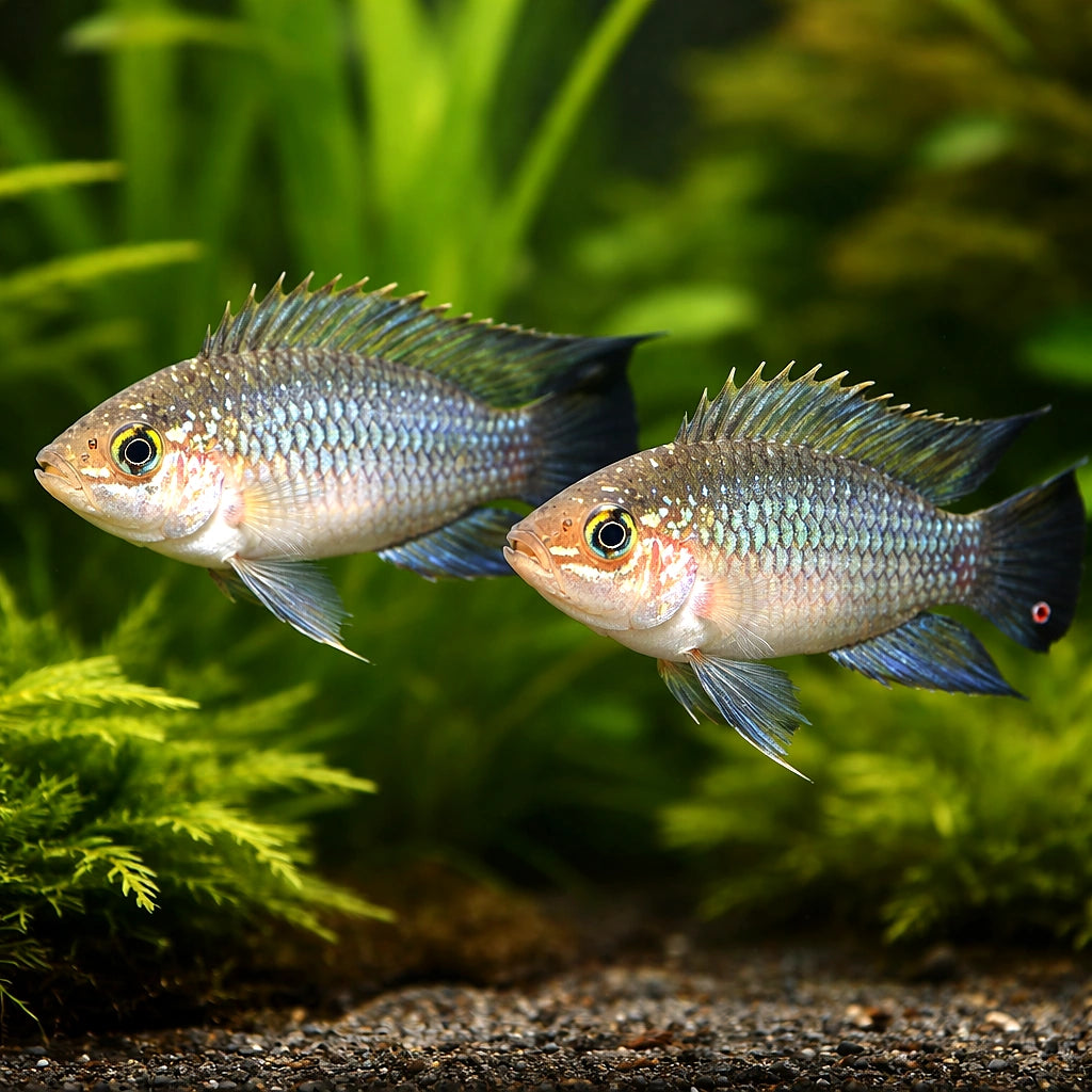Carpintada Dwarf Cichlid — tropical fish for sale UK — AI pair planted view