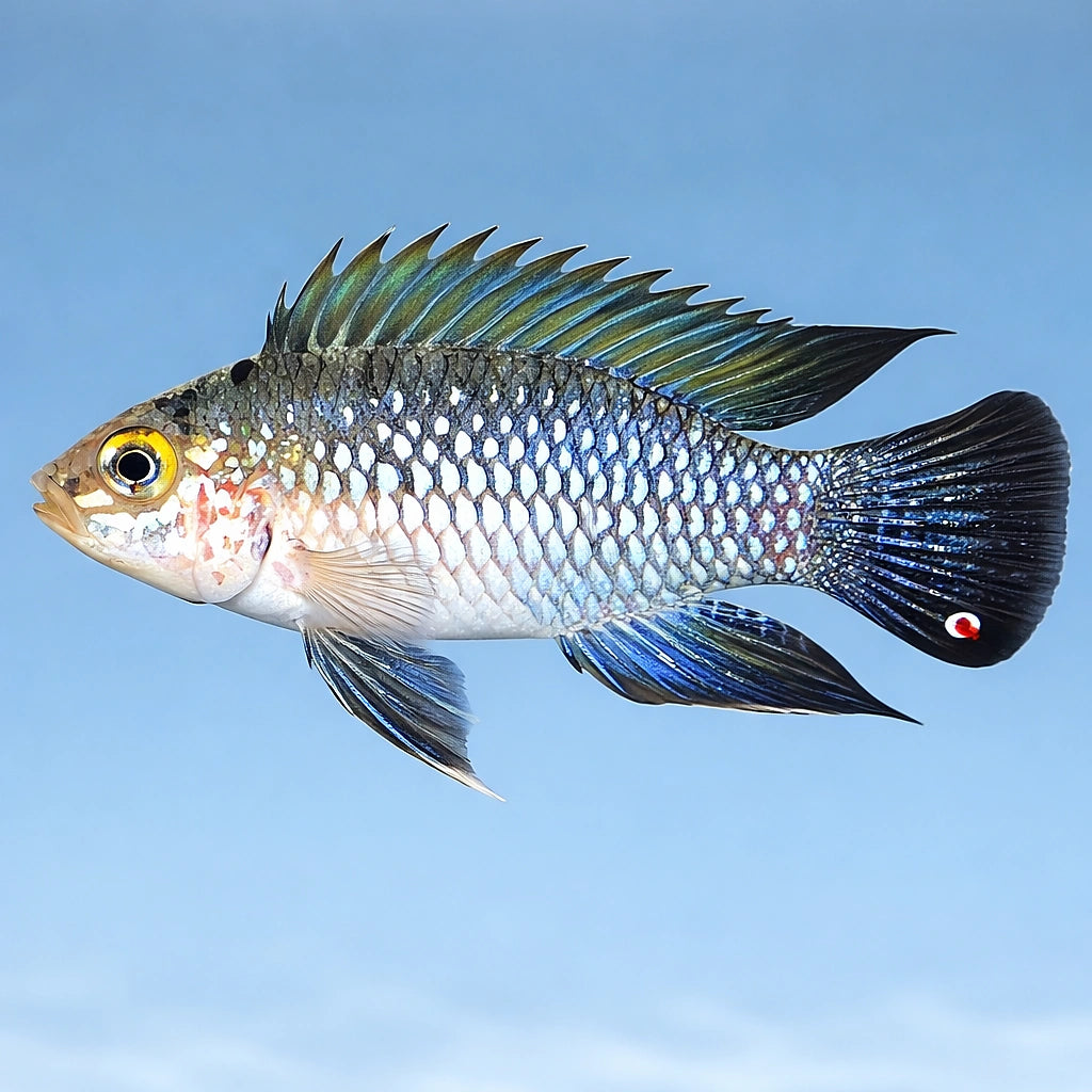 Carpintada Dwarf Cichlid — tropical fish for sale UK — AI side clean view