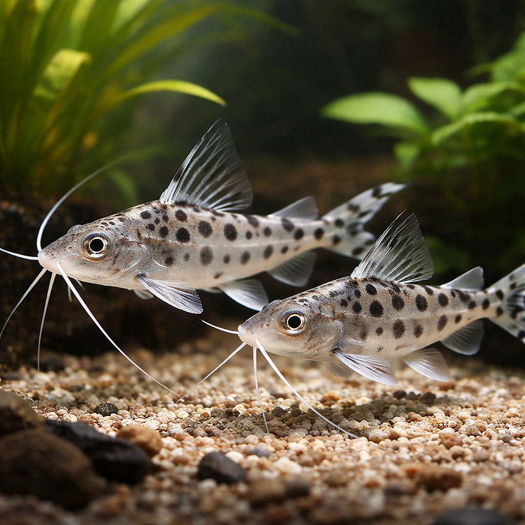 Pimelodus pictus - Pictus Catfish UK (Pimelodus pictus) — Striking spotted Pictus Catfish with active schooling behaviour…