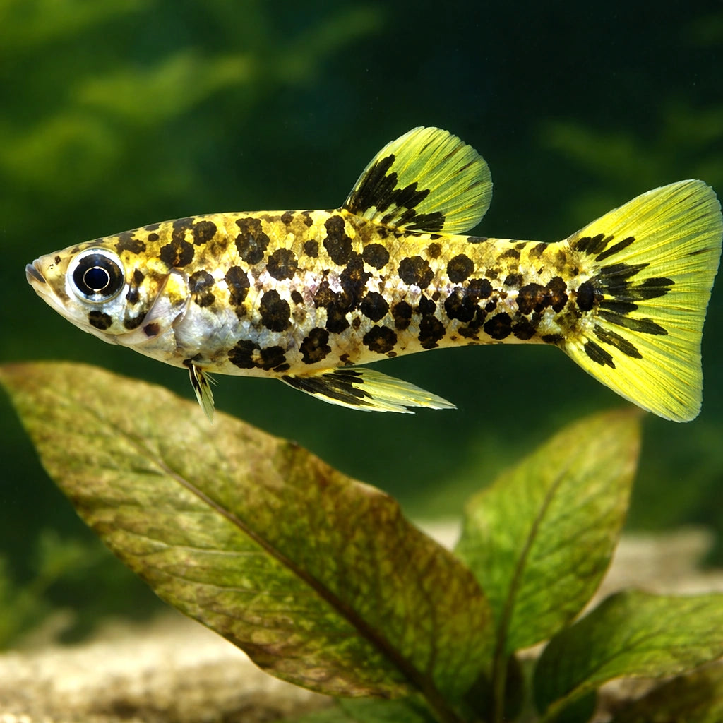 Caudo, Spotted livebearer — tropical fish for sale UK — AI scale plant view
