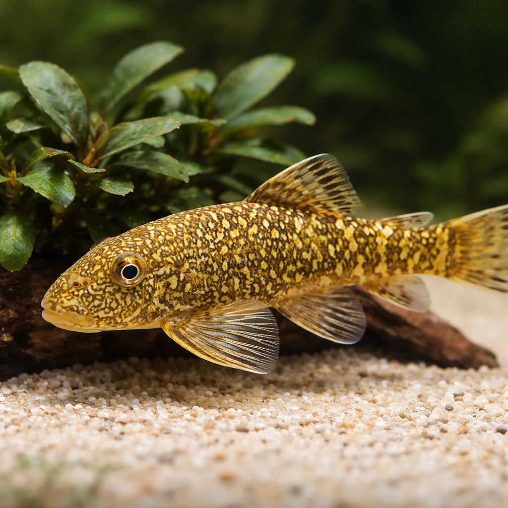 Chaetostoma spot 4 - — tropical fish for sale UK — AI scale plant view