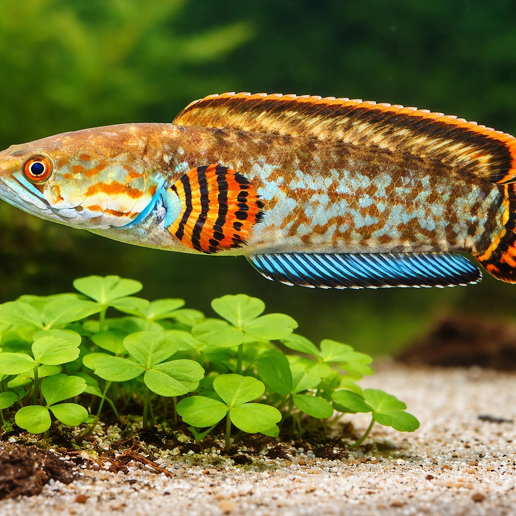 Channa bleheri blue 5 - — tropical fish for sale UK — AI scale plant view