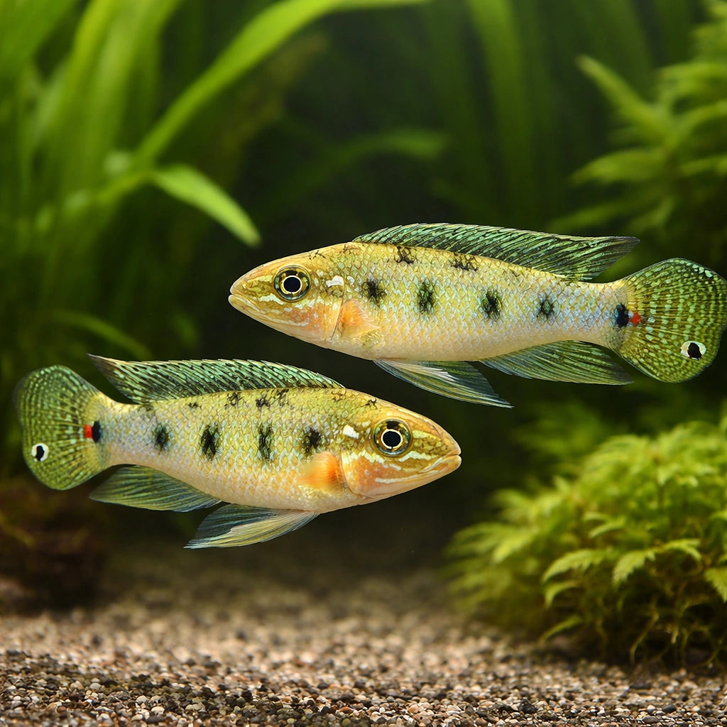 Checkerboard Cichlid — tropical fish for sale UK — AI pair planted view