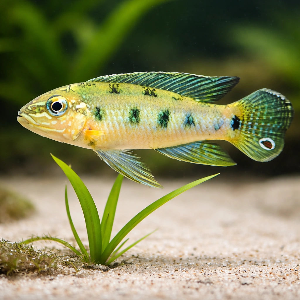 Checkerboard Cichlid — tropical fish for sale UK — AI scale plant view