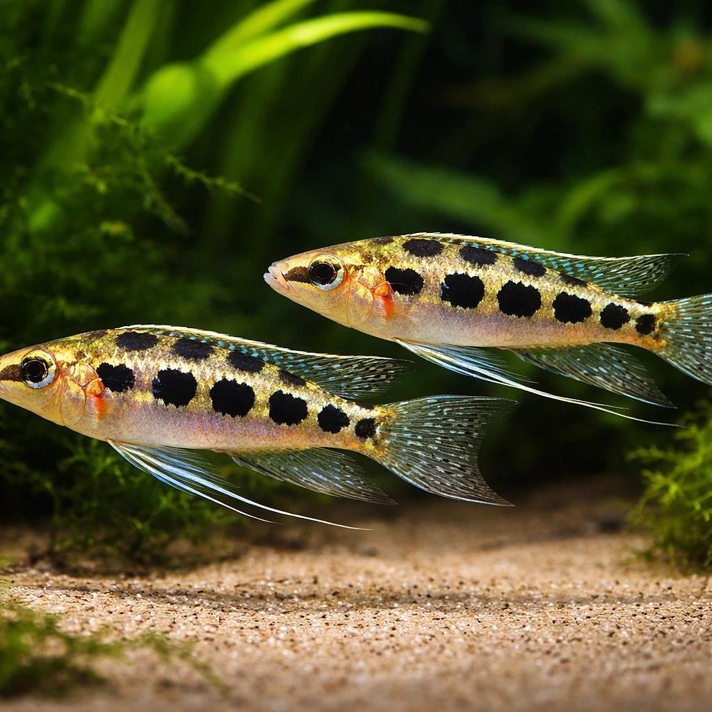 Chessboard cichlid — tropical fish for sale UK — AI pair planted view