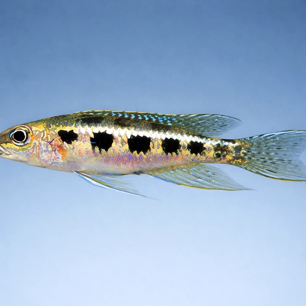 Chessboard cichlid — tropical fish for sale UK — AI side clean view