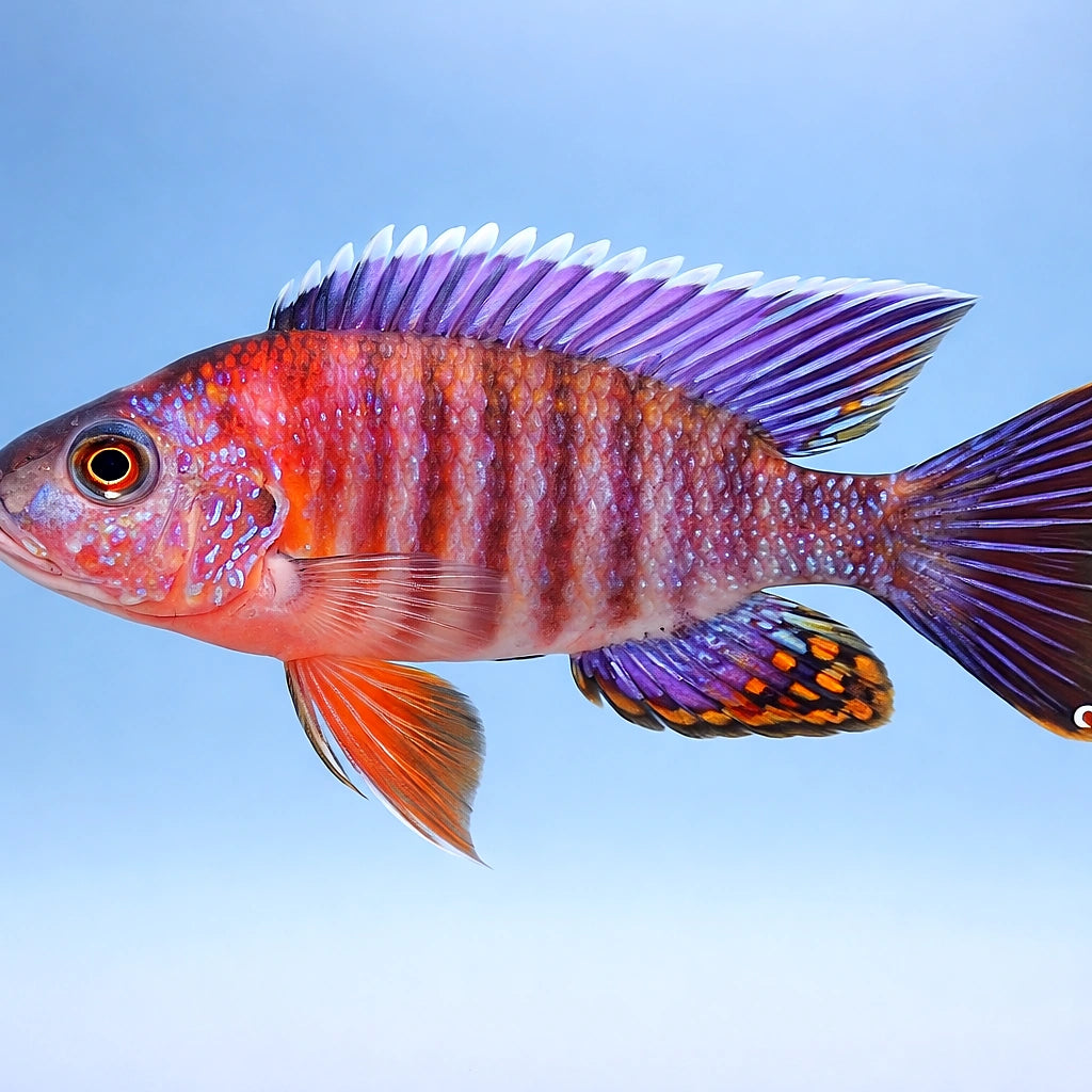 Chiloelo Peccock Cichlid — tropical fish for sale UK — AI side clean view