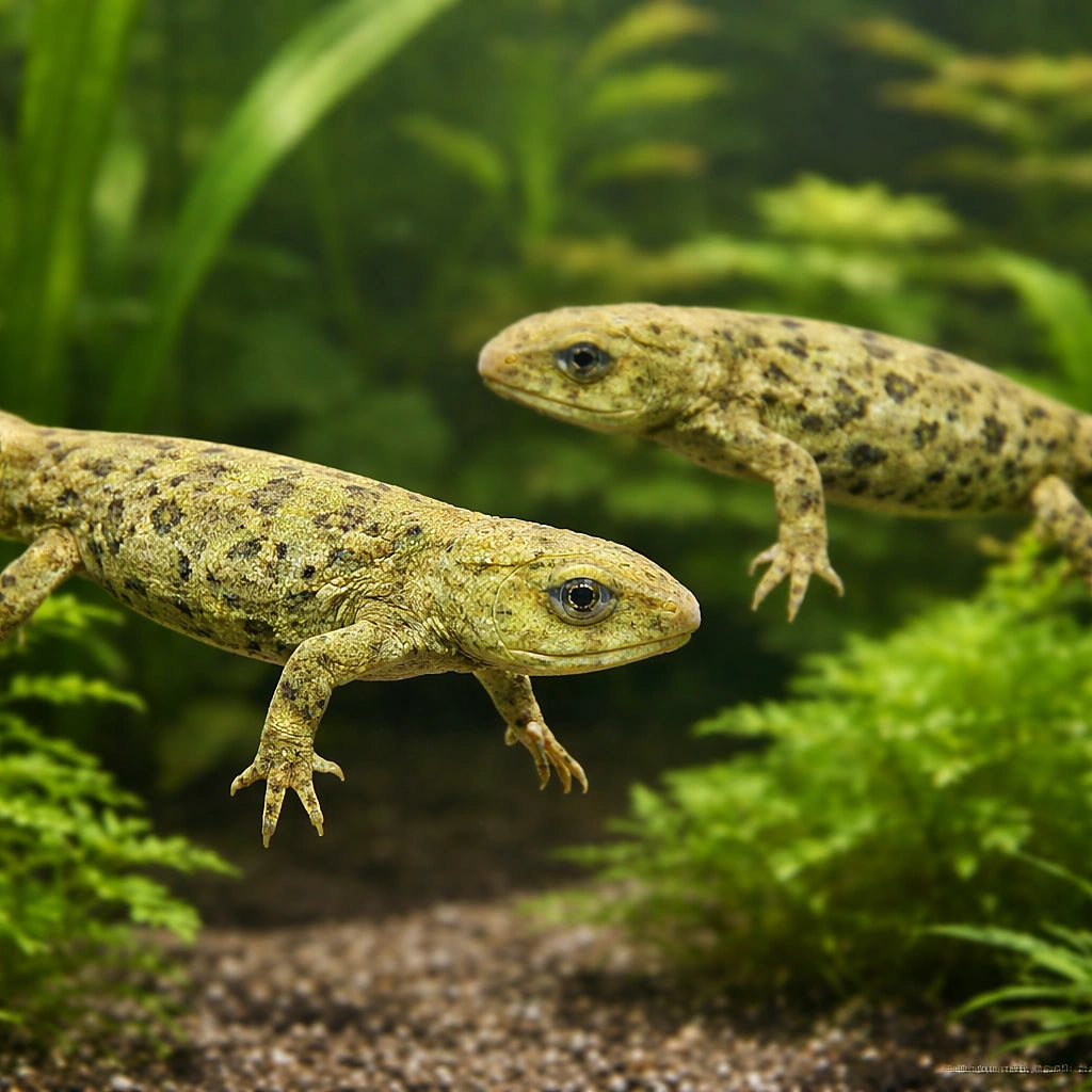 Chinese Warty Newt — tropical fish for sale UK — AI pair planted view