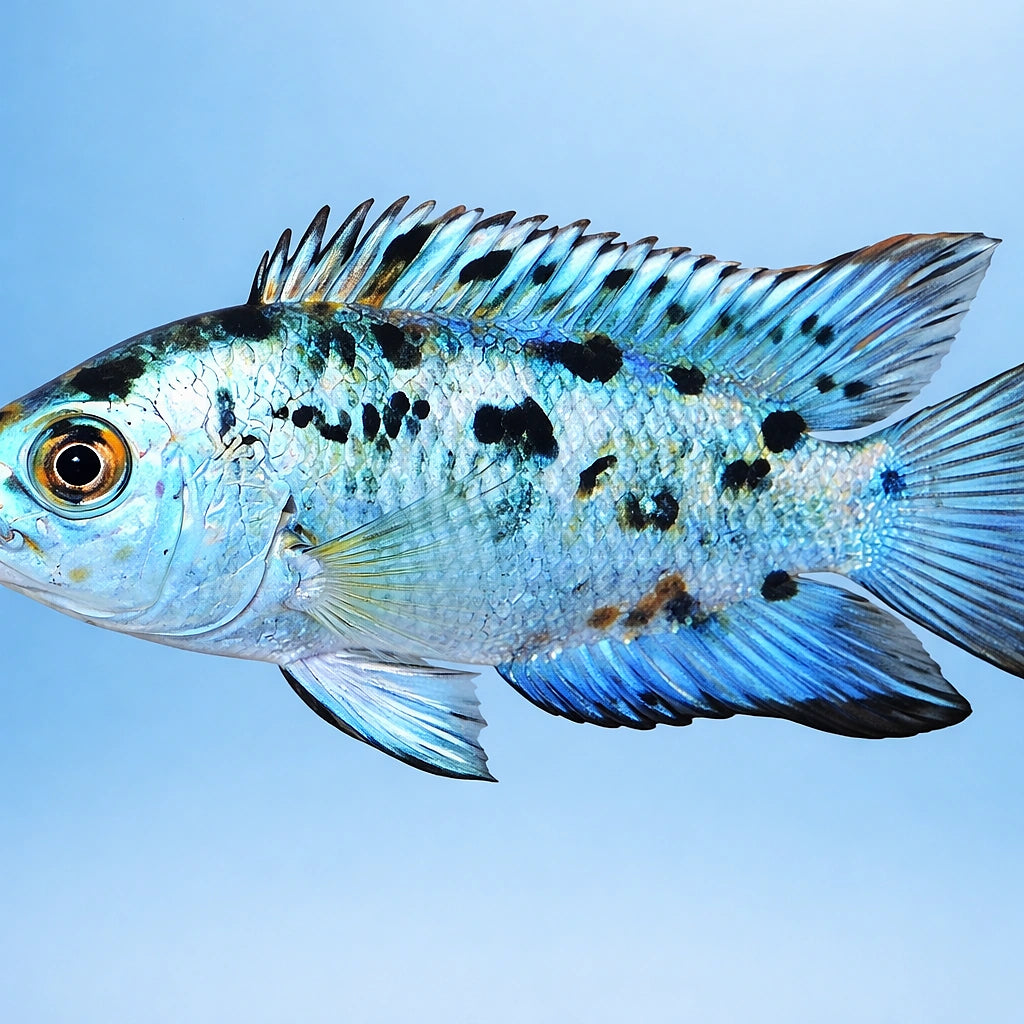 Cichlasoma blue jack dempsey 2 - 2, — tropical fish for sale UK — AI side clean view