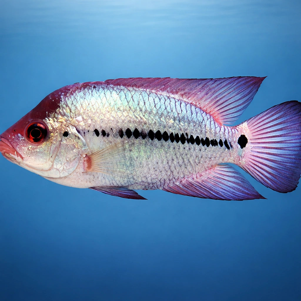 Cichlasoma sp. thai silk flowerhorn 4 - — tropical fish for sale UK — AI side clean view