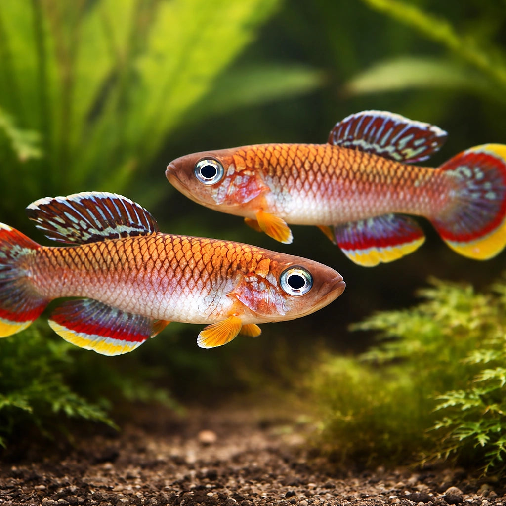 Cinnamon Killie — tropical fish for sale UK — AI pair planted view