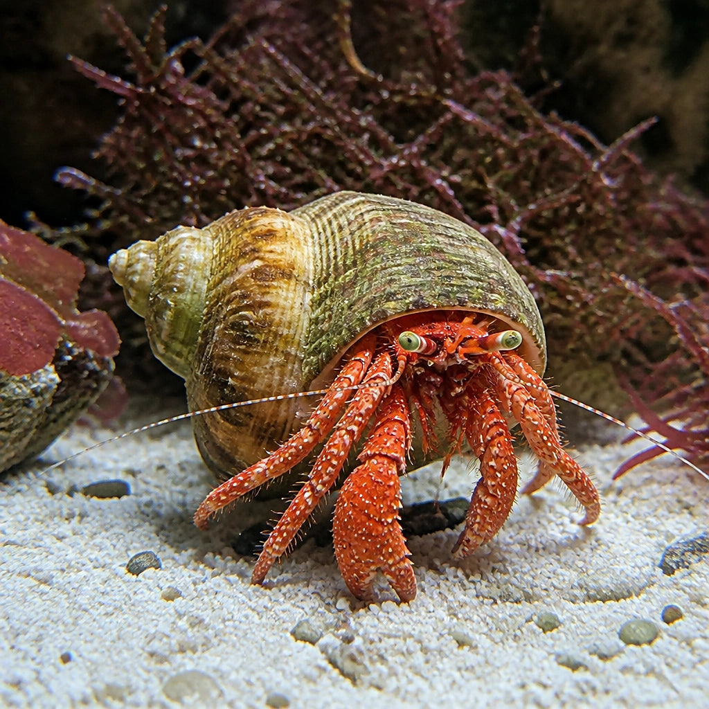 Clibanarius rutilus . — tropical fish for sale UK — AI natural aquarium view