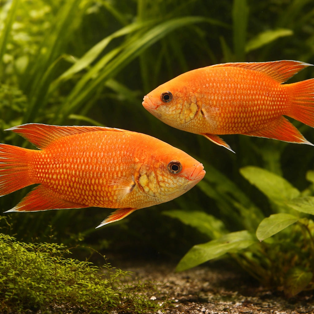 Comb-Tail, Combtail Paradis — tropical fish for sale UK — AI pair planted view