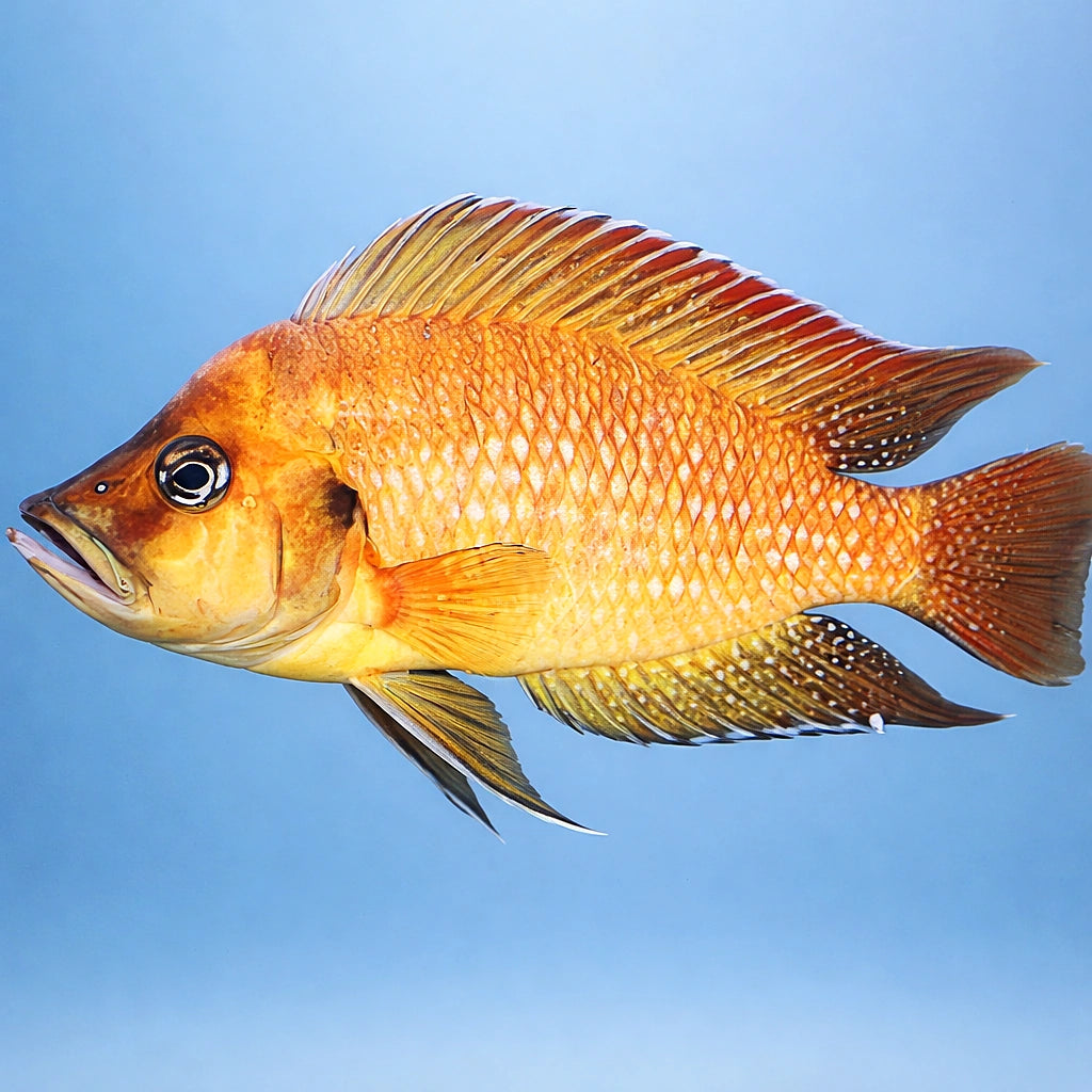 Compressed Cichlid Red — tropical fish for sale UK — AI side clean view