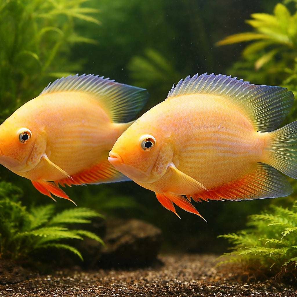 Convict Fish gold — tropical fish for sale UK — AI pair planted view