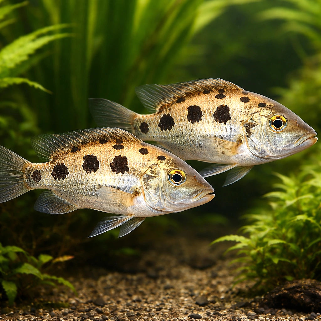 Copper Cichlid, Rostratus — tropical fish for sale UK — AI pair planted view