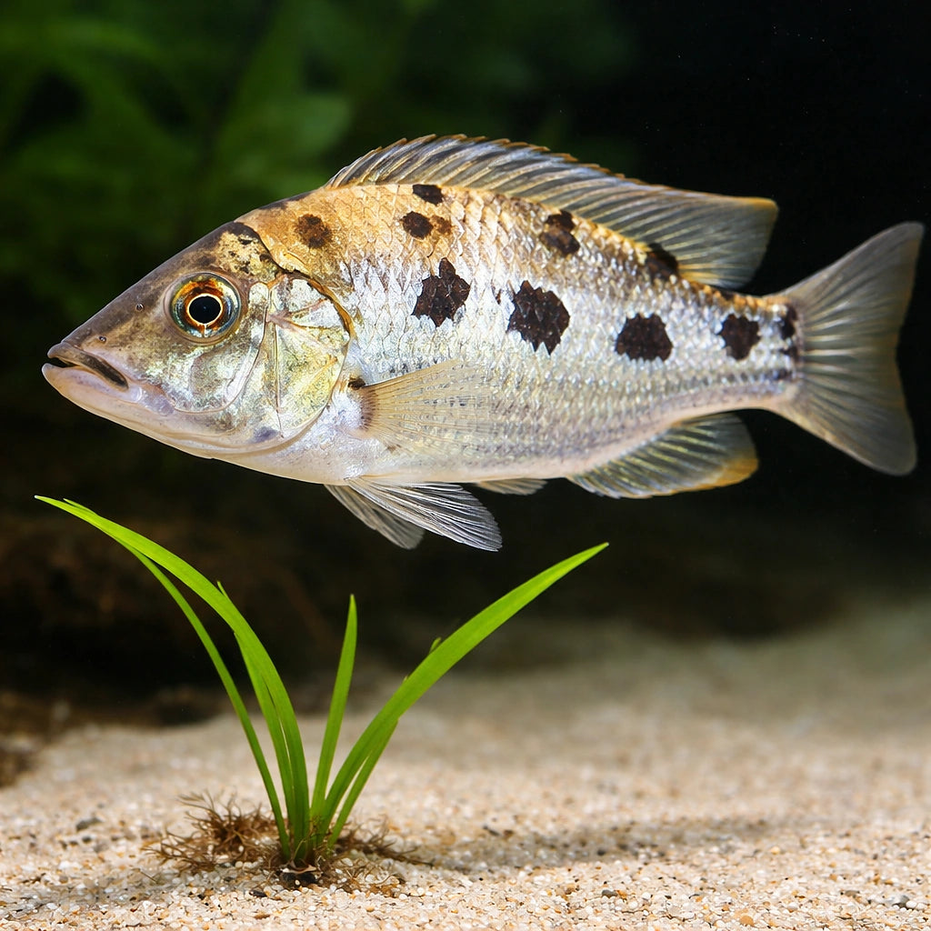 Copper Cichlid, Rostratus — tropical fish for sale UK — AI scale plant view