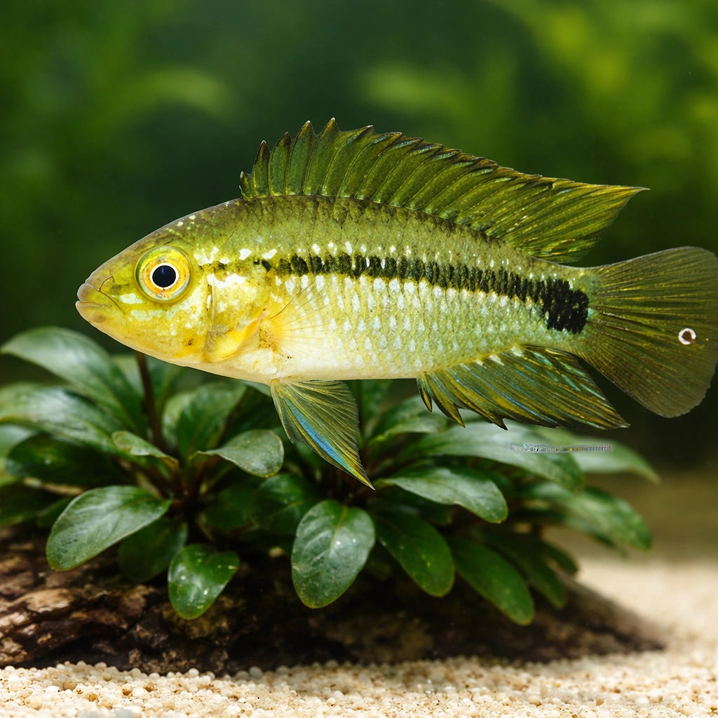 Corumba Dwarf Dichlid — tropical fish for sale UK — AI scale plant view